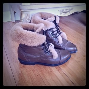 Faux fur boots